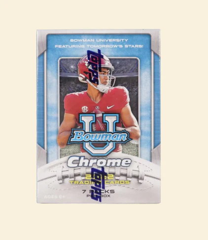 2022 Bowman U Chrome University Football Blaster Box