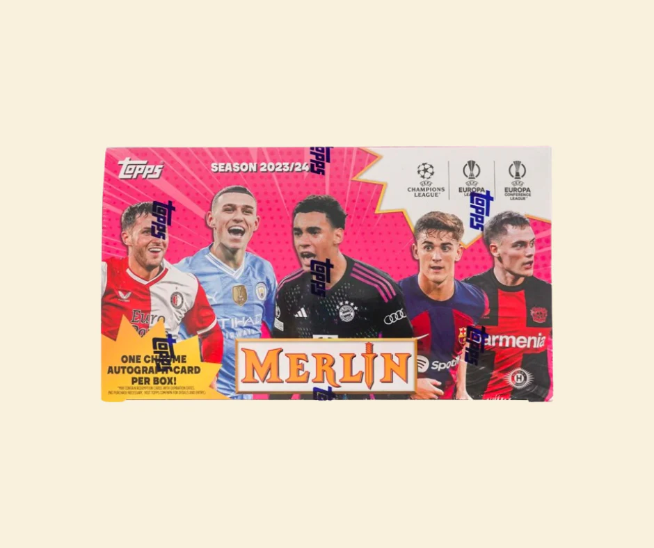 2023-24 Topps Chrome Merlin UEFA Club Competitions Soccer Hobby Box