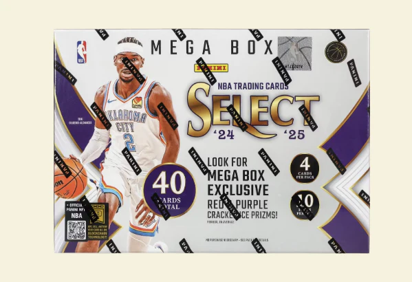 2024-25 Panini Select Basketball Mega Box (Red & Purple Cracked Ice)