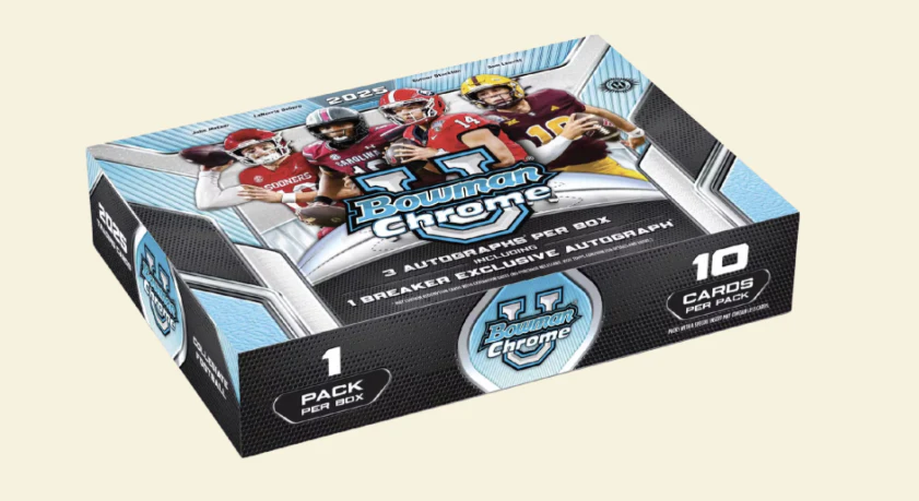 2025 Bowman University Chrome Football Breaker Delight Box
