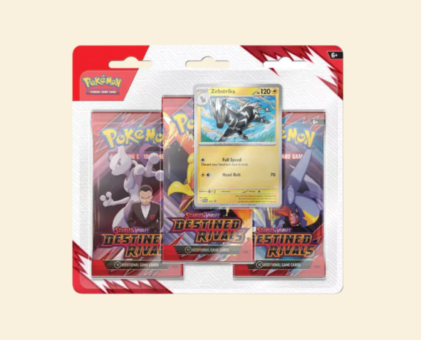 Pokemon Destined Rivals Three-Booster Zebstrika Blister